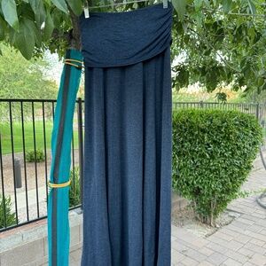 MAX STUDIO SPECIALTY PRODUCTS BLUE MAXI SKIRT SIZE L